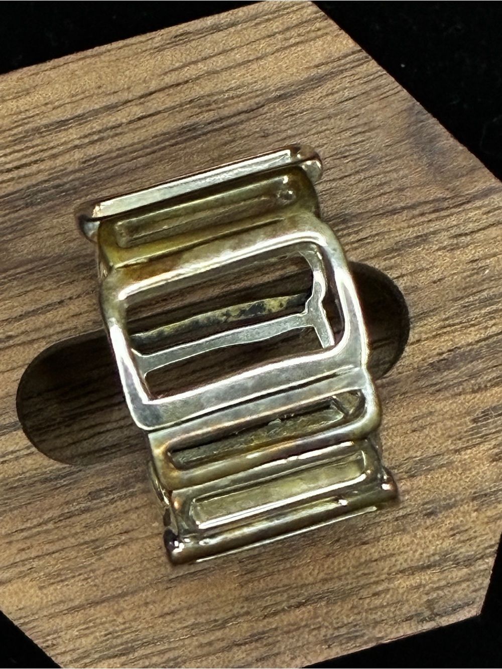 Silpada Vintage RARE Sterling Silver Open Link Ring -size 8